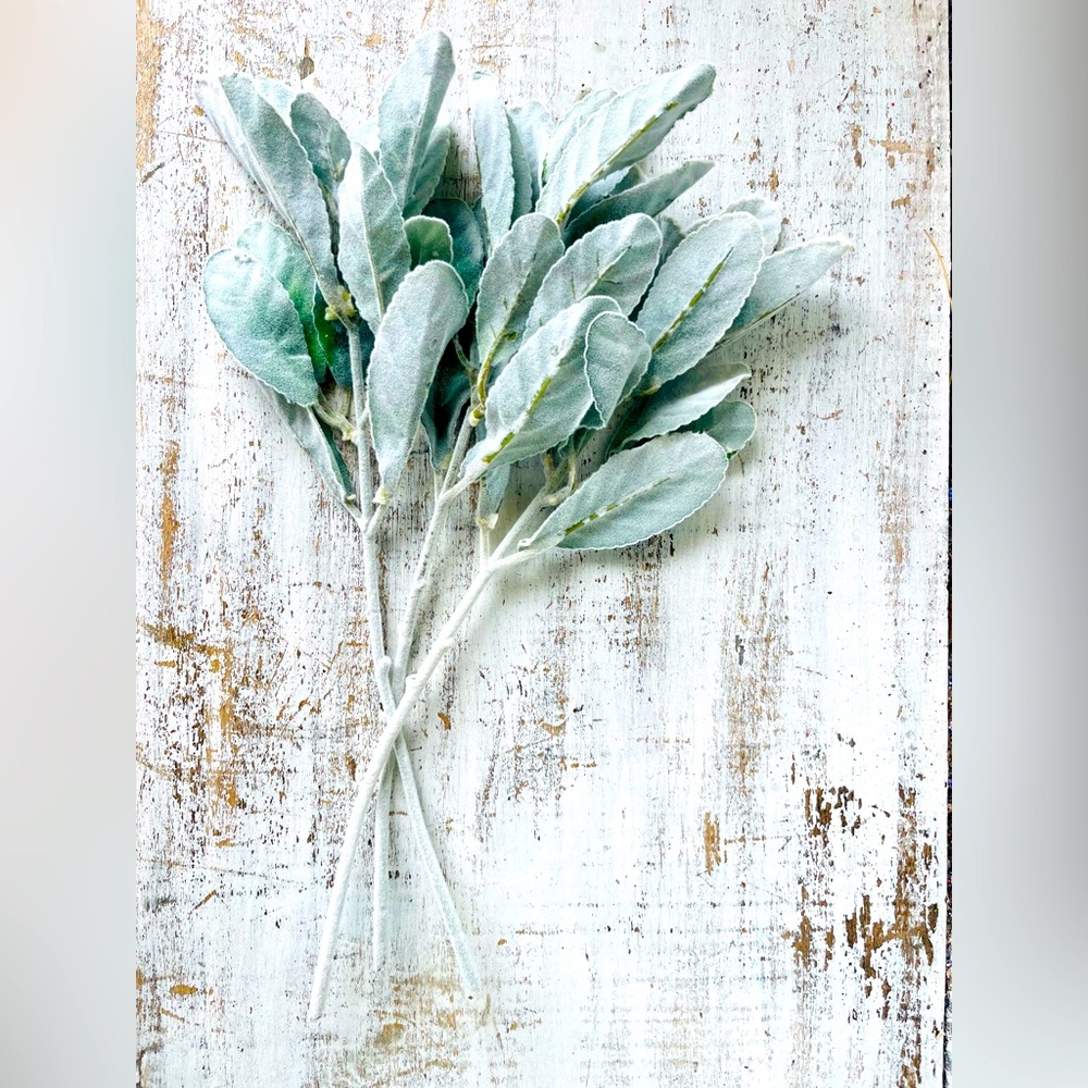 *Frosted Lamb’s Ear Pick, 15” Bundle of 3